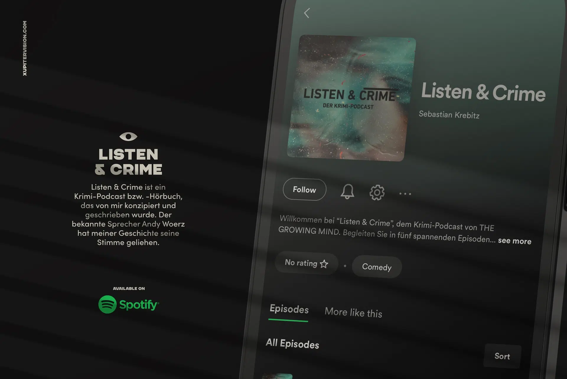 Brand identity for Xupiter Vision, featuring bold typography, smart layout, and vibrant colors that reflect the studioโs offbeat, forward-looking approach to content creation.