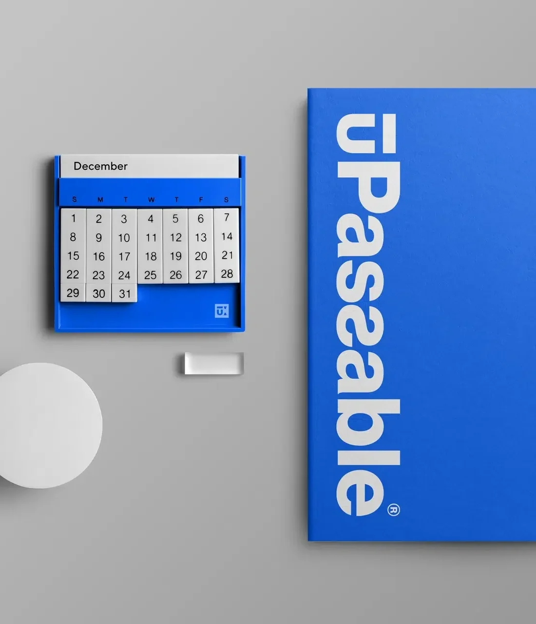 Visual identity for uPassable, featuring a colorful palette, modular design system, and playful structure aimed at making language test preparation feel intuitive and human-centered.