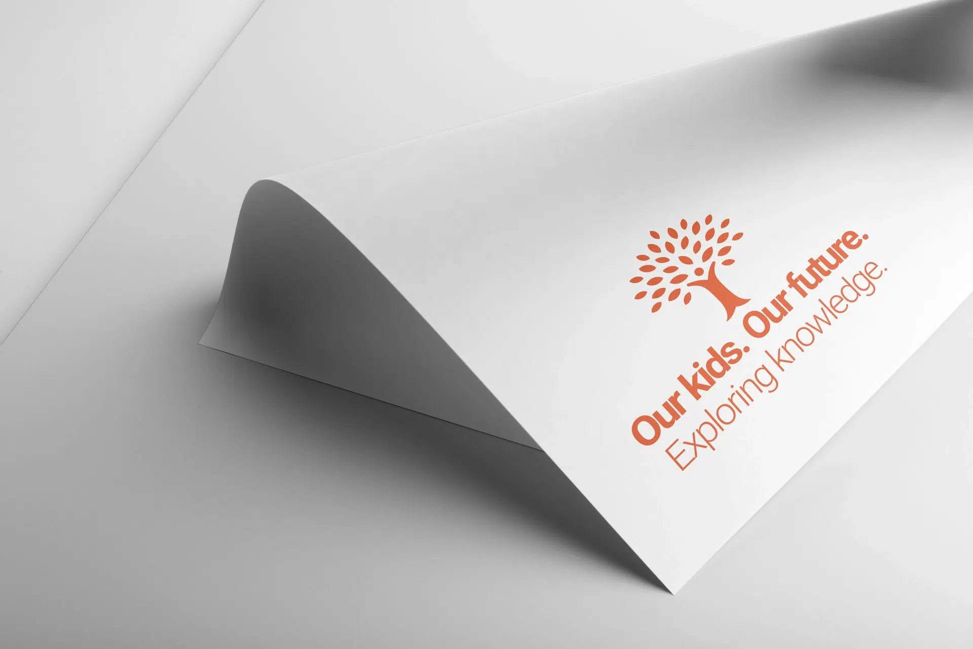 Moj Montessori brand identity with soft color palette, rounded typography, and calming layout inspired by Montessori learning environments.