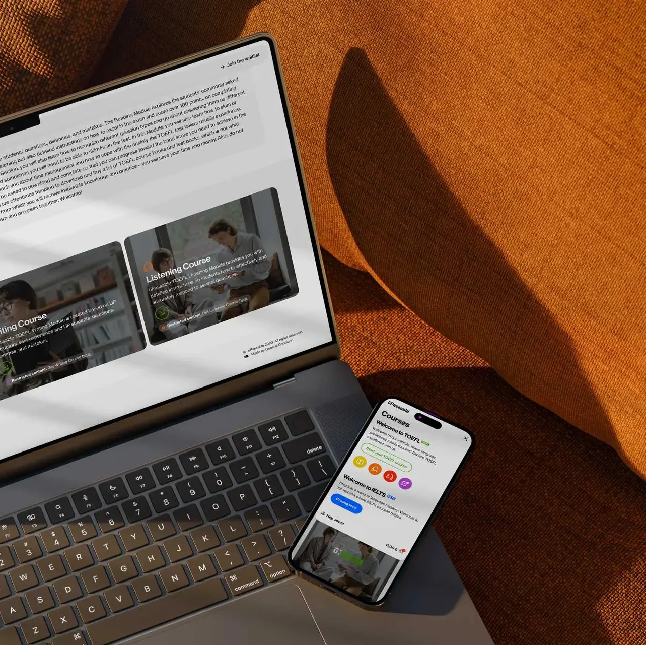 Visual identity for uPassable, featuring a colorful palette, modular design system, and playful structure aimed at making language test preparation feel intuitive and human-centered.